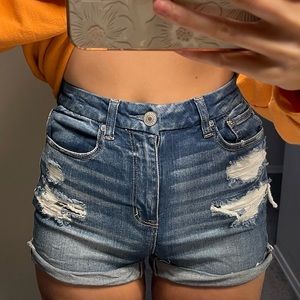 curvy high waisted next level stretch AE shorts